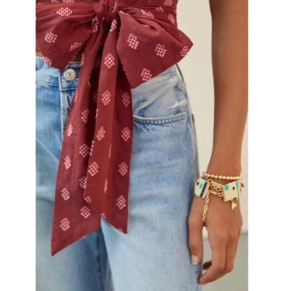 Anthropologie Tie-Waist Surplice Blouse - New - Size Small - Picture 2 of 5